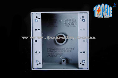 Cajas de conexiones a prueba de mal tiempo de aluminio externas, caja de interruptor eléctrica de dos cuadrillas
